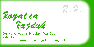 rozalia hajduk business card